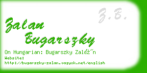 zalan bugarszky business card